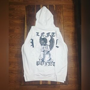 Left PointWhite Angel Graphic Hoodie